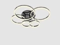 9049-605 Lampa sufitowa piątka Perpignon czarny chrom Aviano Lighting