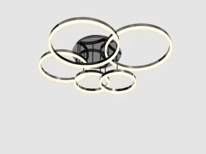 9049-605 Lampa sufitowa piątka Perpignon czarny chrom Aviano Lighting