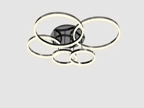 9049-605 Lampa sufitowa piątka Perpignon czarny chrom Aviano Lighting