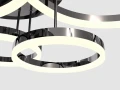 9049-605 Lampa sufitowa piątka Perpignon czarny chrom Aviano Lighting