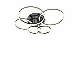 9049-605 Lampa sufitowa piątka Perpignon czarny chrom Aviano Lighting