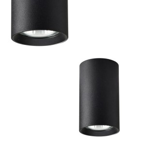 Spot tuba MANACOR czarna 6x13cm GU10 LIGHT PRESTIGE