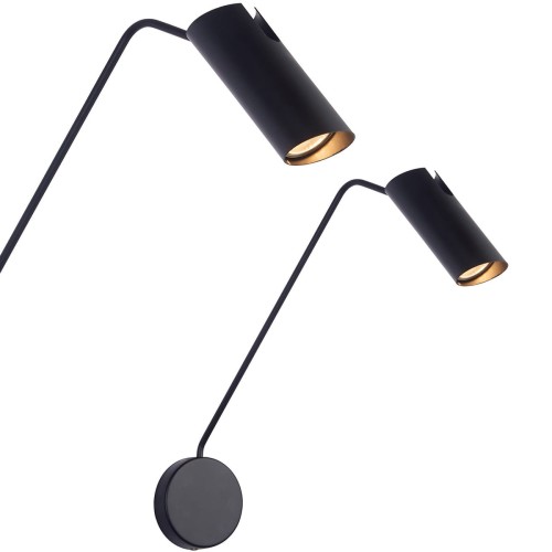 Futuro 1 kinkiet czarny z wysięgnikiem b Light Prestige