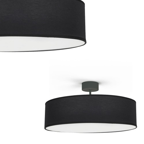 Lampa sufitowa VIOLET BLACK z czarnym abażurem i białą blendą Nowodvorski Lighting