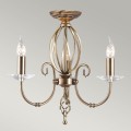 Żyrandol Aegean - 3 źródła światła - Postarzany mosiądz AG3-AGED-BRASS Elstead Lighting