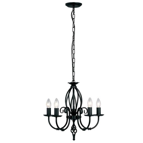 Żyrandol Artisan - 5 źródeł światła - Czarny ART5-BLACK Elstead Lighting