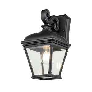 Średnia latarnia naścienna Bayview - 1 źródło światła BAYVIEW-2M-BK Elstead Lighting