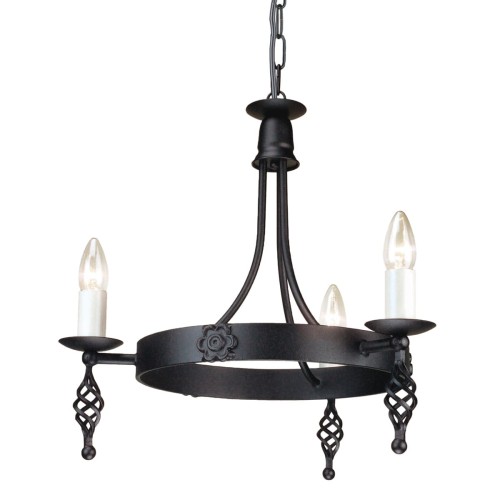 Żyrandol Belfry - 3 źródła światła BY3-BLACK Elstead Lighting