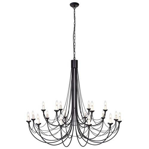 Żyrandol Carisbrooke - 18 źródeł światła CB18-BLACK Elstead Lighting