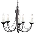 Żyrandol Carisbrooke - 5 źródeł światła CB5-BLACK Elstead Lighting