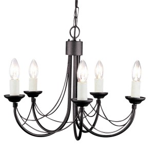 Żyrandol Carisbrooke - 5 źródeł światła CB5-BLACK Elstead Lighting