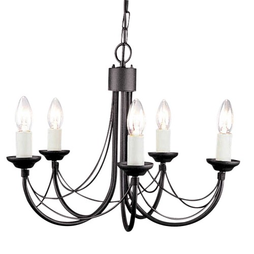 Żyrandol Carisbrooke - 5 źródeł światła CB5-BLACK Elstead Lighting