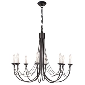 Żyrandol Carisbrooke - 8 źródeł światła CB8-BLACK Elstead Lighting