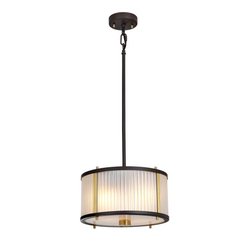 Lampa wisząca Corona - 2 źródła światła - Stary brąz / Stary mosiądz DL-CORONA-2P-BAB Elstead Lighting
