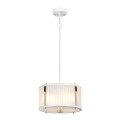 Lampa wisząca Corona - 2 źródła światła - Satynowa biel / Polerowany nikiel DL-CORONA-2P-WPN Elstead Lighting