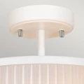 Lampa wisząca Corona - 2 źródła światła - Satynowa biel / Polerowany nikiel DL-CORONA-2P-WPN Elstead Lighting