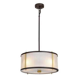 Lampa wisząca Corona - 3 źródła światła - Stary brąz / Stary mosiądz DL-CORONA-3P-BAB Elstead Lighting