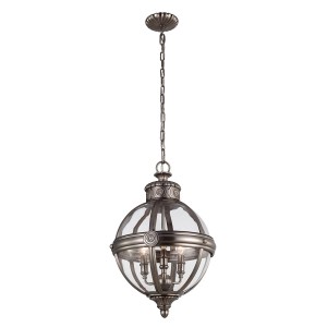 Lampa wisząca Adams - 3 źródła światła - Antyczny nikiel  FE-ADAMS-3P-ANL Elstead Lighting