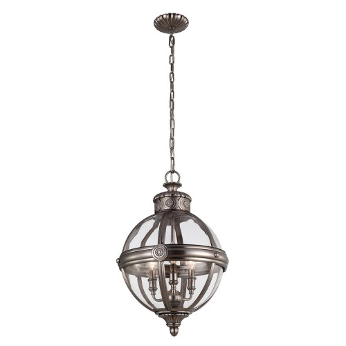 Lampa wisząca Adams - 3 źródła światła - Antyczny nikiel  FE-ADAMS-3P-ANL Elstead Lighting