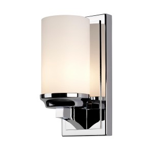 Mały kinkiet Amalia - 1 źródło światła - Polerowany chrom FE-AMALIA1-SBATH Elstead Lighting