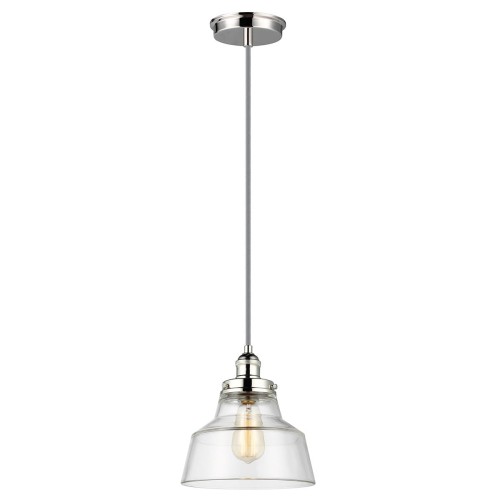 Lampa wisząca Baskin - 1 źródło światła - Polerowany nikiel FE-BASKIN-P-A-PN Elstead Lighting