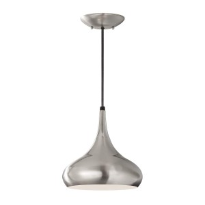 Średnia lampa wisząca Beso - 1 źródło światła - Szczotkowana stal FE-BESO-P-M-BS Elstead Lighting