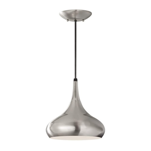 Średnia lampa wisząca Beso - 1 źródło światła - Szczotkowana stal FE-BESO-P-M-BS Elstead Lighting