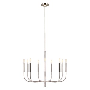 Lampa wisząca Brianna - 9 źródeł światła - Polerowany nikiel FE-BRIANNA9-PN Elstead Lighting