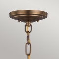 Mała lampa wisząca Cadence - 1 źródło światła - Ciemny antyczny mosiądz / Matowa czerń FE-CADENCE-1P-MB Elstead Lighting