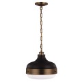 Lampa wisząca Cadence - 2 źródła światła - Ciemny antyczny mosiądz / Matowa czerń FE-CADENCE-2P-MB Elstead Lighting