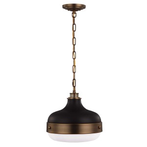 Lampa wisząca Cadence - 2 źródła światła - Ciemny antyczny mosiądz / Matowa czerń FE-CADENCE-2P-MB Elstead Lighting