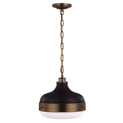 Lampa wisząca Cadence - 2 źródła światła - Ciemny antyczny mosiądz / Matowa czerń FE-CADENCE-2P-MB Elstead Lighting