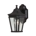 Mała latarnia naścienna Cotswold Lane - 1 źródło światła FE-COTSLN2-S-BK Elstead Lighting