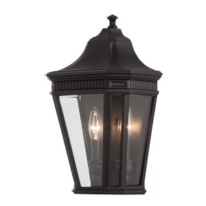 Średnia latarnia naścienna Cotswold Lane - 2 źródła światła FE-COTSLN7-BK Elstead Lighting