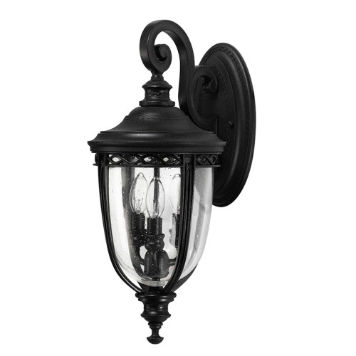 Średnia latarnia naścienna English Bridle - 3 źródła światła - Czarna FE-EB2-M-BLK Elstead Lighting