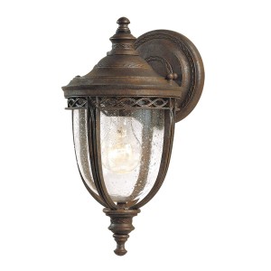 Mała latarnia naścienna English Bridle - 1 źródło światła - Brytyjski brąz FE-EB2-S-BRB Elstead Lighting