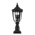 Średnia latarnia cokołowa English Bridle - 3 źródła światła - Czarna FE-EB3-M-BLK Elstead Lighting