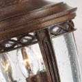 Średnia latarnia cokołowa English Bridle - 3 źródła światła - Brytyjski brąz FE-EB3-M-BRB Elstead Lighting