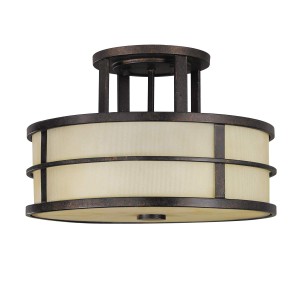 Półplafon Fusion - 3 źródła światła - Grecki brąz FE-FUSION-SF Elstead Lighting