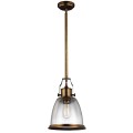 Średnia lampa wisząca Hobson - 1 źródło światła - Postarzany mosiądz FE-HOBSON-P-M-AB Elstead Lighting