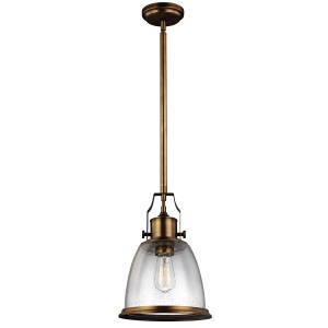Średnia lampa wisząca Hobson - 1 źródło światła - Postarzany mosiądz FE-HOBSON-P-M-AB Elstead Lighting