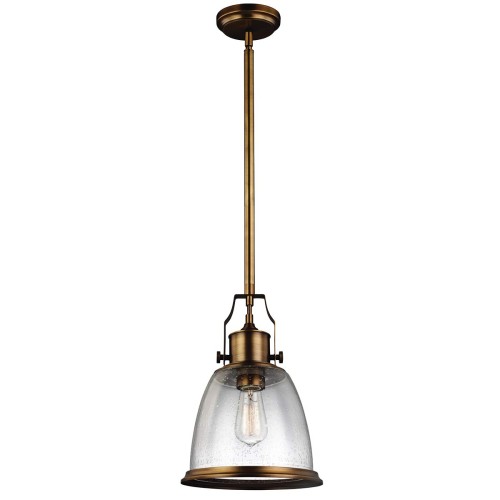 Średnia lampa wisząca Hobson - 1 źródło światła - Postarzany mosiądz FE-HOBSON-P-M-AB Elstead Lighting