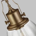 Średnia lampa wisząca Hobson - 1 źródło światła - Postarzany mosiądz FE-HOBSON-P-M-AB Elstead Lighting