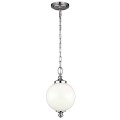 Mała lampa wisząca Parkman - 1 źródło światła - Polerowany nikiel FE-PARKMAN-PS-PN Elstead Lighting