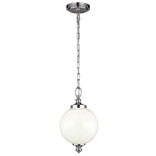 Mała lampa wisząca Parkman - 1 źródło światła - Polerowany nikiel FE-PARKMAN-PS-PN Elstead Lighting