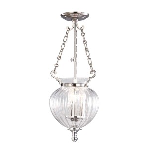Mała lampa wisząca Finsbury Park - 3 źródła światła - Polerowany nikiel FP-P-S-POL-NCKL Elstead Lighting