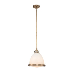 Średnia lampa wisząca Amelia - 1 źródło światła - Stary mosiądz HK-AMELIA-P-M-HB Elstead Lighting