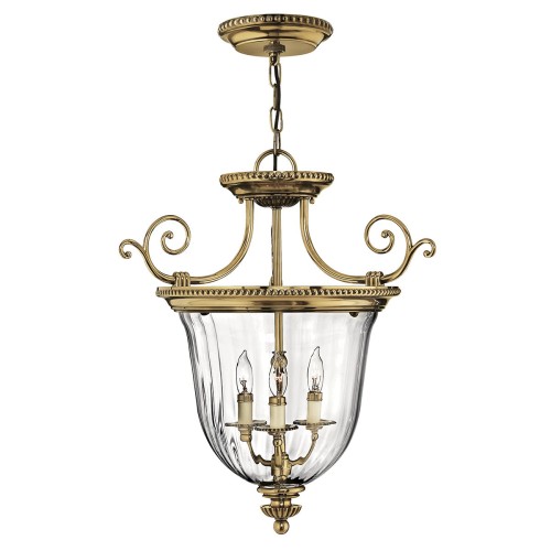 Mała lampa wisząca Cambridge - 3 źródła światła HK-CAMBRIDGE-P-S Elstead Lighting