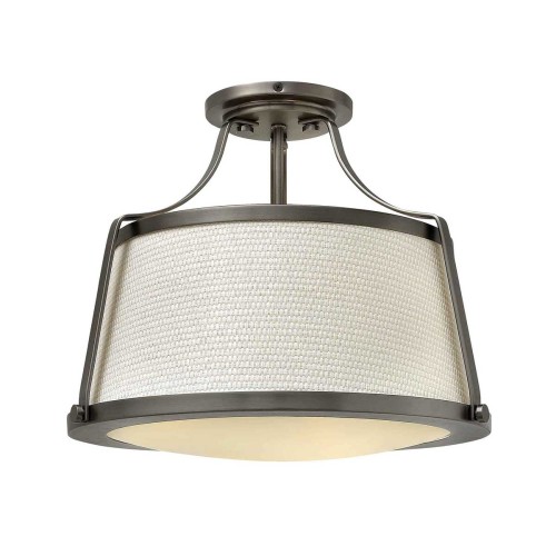 Półplafon Charlotte - 3 źródła światła - Antyczny nikiel HK-CHARLOTTE-SF-AN Elstead Lighting