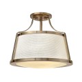 Półplafon Charlotte - 3 źródła światła - Szczotkowany karmel HK-CHARLOTTE-SF-BC Elstead Lighting